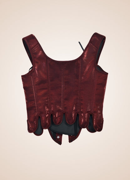 Retro Gothic Women's Corset Red / 2XS retro-gothic-womens-corset-red
