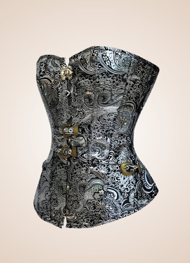 Silver Steampunk Corset Silver / XL silver-steampunk-corset-silver