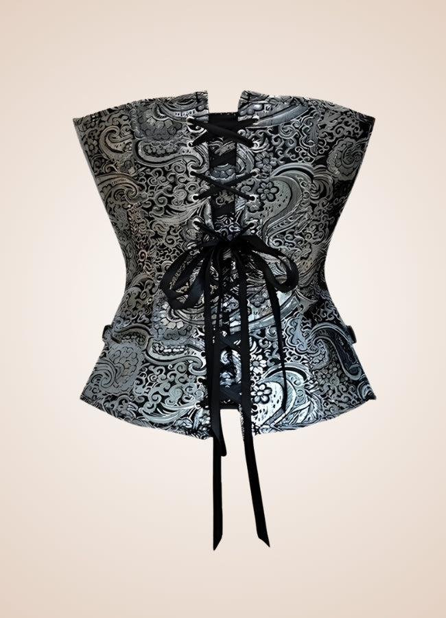 Silver Steampunk Corset Silver / XL silver-steampunk-corset-silver