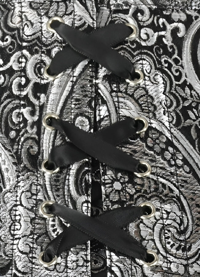 Silver Steampunk Corset Silver / XL silver-steampunk-corset-silver