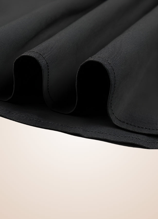 Solid Color Ribbon Mini Skirt Black / 2XS solid-color-ribbon-mini-skirt-black