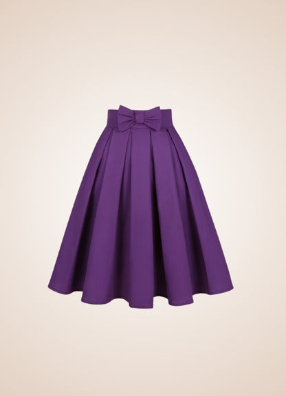 Solid Color Ribbon Mini Skirt Purple / 2XS solid-color-ribbon-mini-skirt-purple