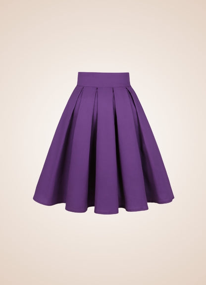 Solid Color Ribbon Mini Skirt Purple / 2XS solid-color-ribbon-mini-skirt-purple