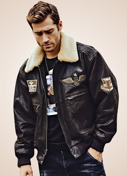 Steampunk Aviator Leather Jacket Cuban Brown / 2XL steampunk-aviator-leather-jacket-cuban-brown