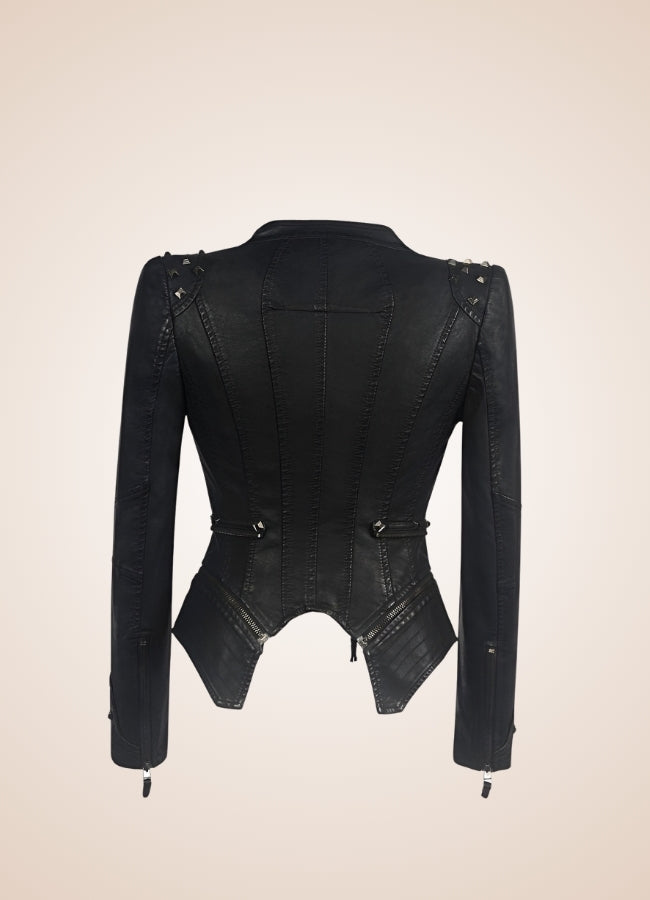 Steampunk Biker Leather Jacket Black / 5XL steampunk-biker-leather-jacket-black