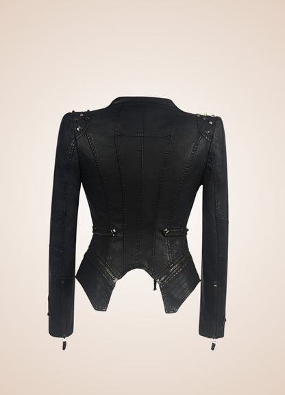 Steampunk Biker Leather Jacket Black / 5XL steampunk-biker-leather-jacket-black