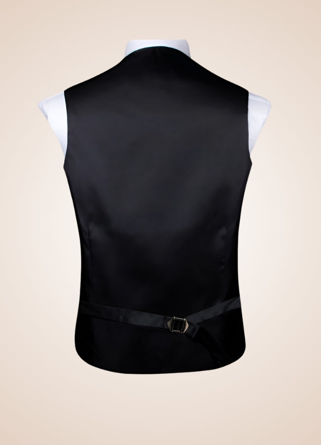 Steampunk Black Pattern Suit Vest Black / 2XL steampunk-black-pattern-suit-vest-black