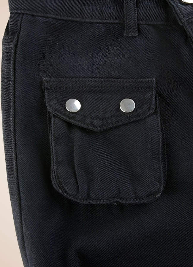 Steampunk Buckle Baggy Pants Black / L steampunk-buckle-baggy-pants-black