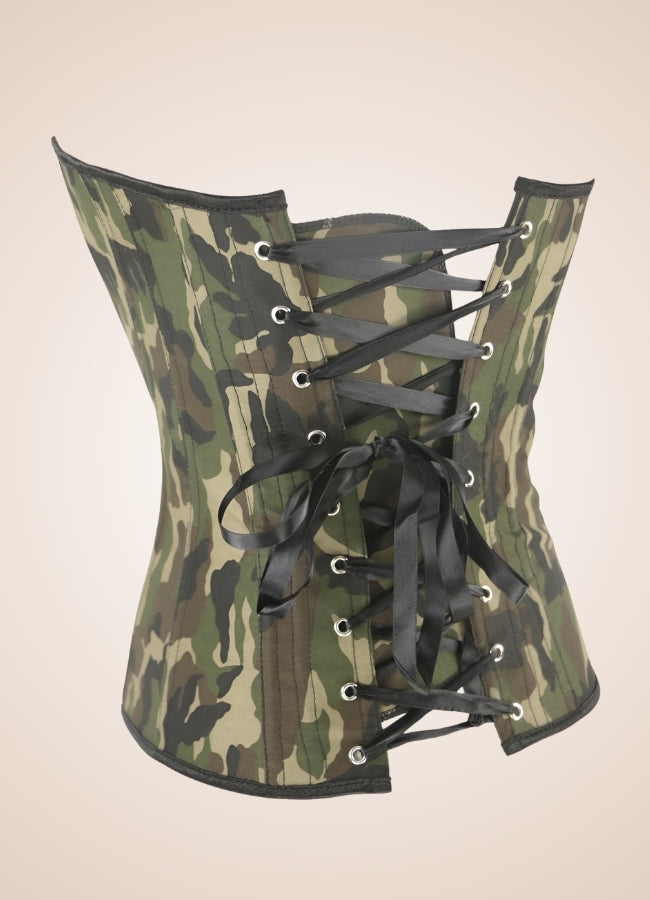 Steampunk Camouflage Corset Army Green / 5XL steampunk-camouflage-corset-army-green