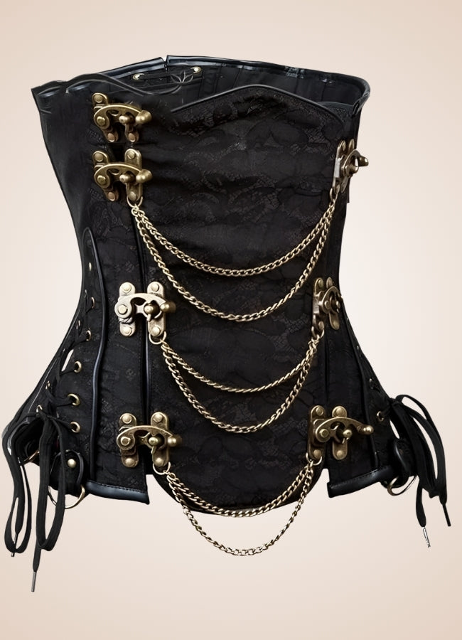 Steampunk Chain Corset Black / XL steampunk-chain-corset-black
