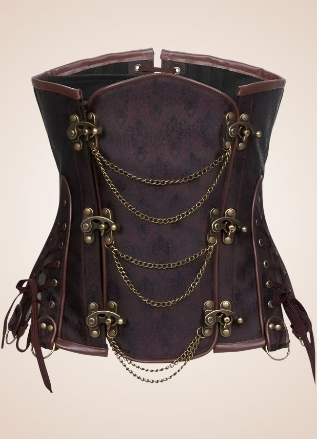 Steampunk Chain Corset Brown / XL steampunk-chain-corset-brown