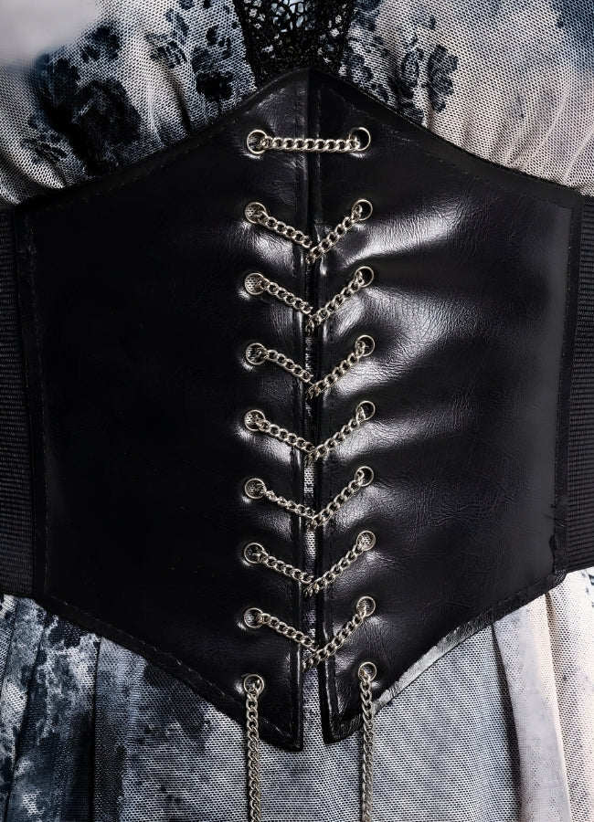 Steampunk Chain Corset Dress Black / XL steampunk-chain-corset-dress-black
