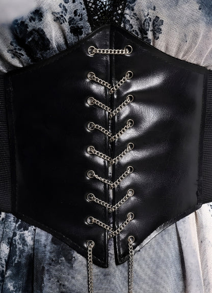 Steampunk Chain Corset Dress Black / XL steampunk-chain-corset-dress-black