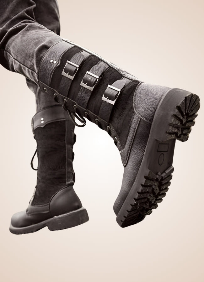 Steampunk Combat Boots Black / 11.0 steampunk-combat-boots-black