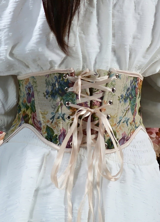 Steampunk Corset Wide Belt Beige / 2XS steampunk-corset-wide-belt-beige