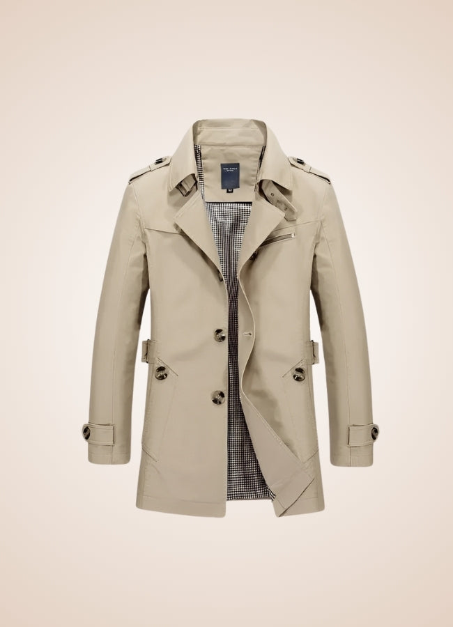 Steampunk Cotton Trench Coat Light Khaki / 4XL steampunk-cotton-trench-coat-light-khaki