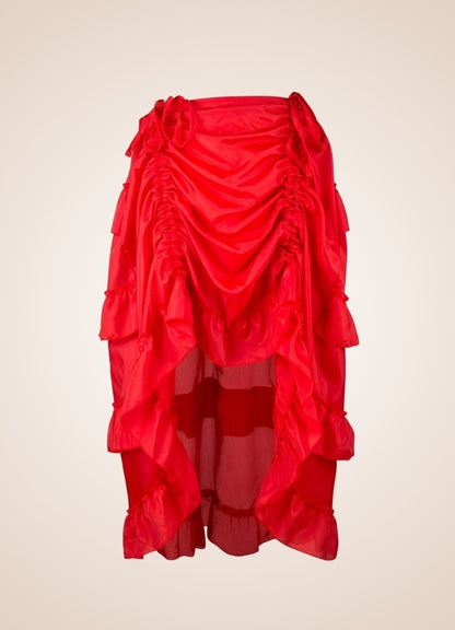 Steampunk Flip Up Front Skirt Red / 5XL steampunk-flip-up-front-skirt-red