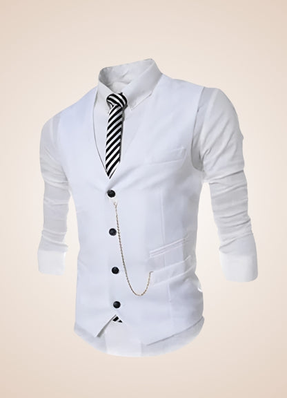 Steampunk Gentlemen Chain Vest White / 2XL steampunk-gentlemen-chain-vest-white