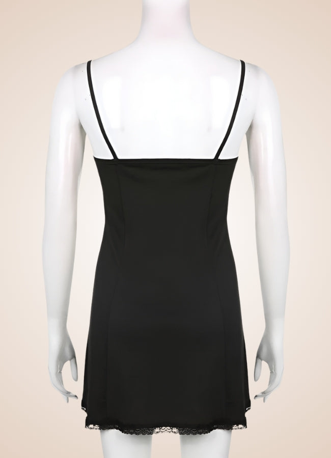 Steampunk Goth Mini Dress Black / M steampunk-goth-mini-dress-black