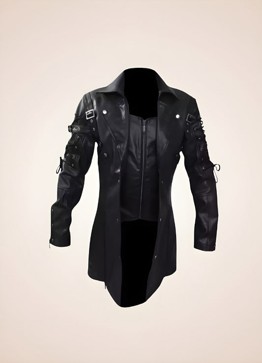 Steampunk Gothic Leather Jacket Black / 4XL steampunk-gothic-leather-jacket-black