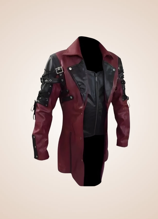 Steampunk Gothic Leather Jacket Red / 4XL steampunk-gothic-leather-jacket-red