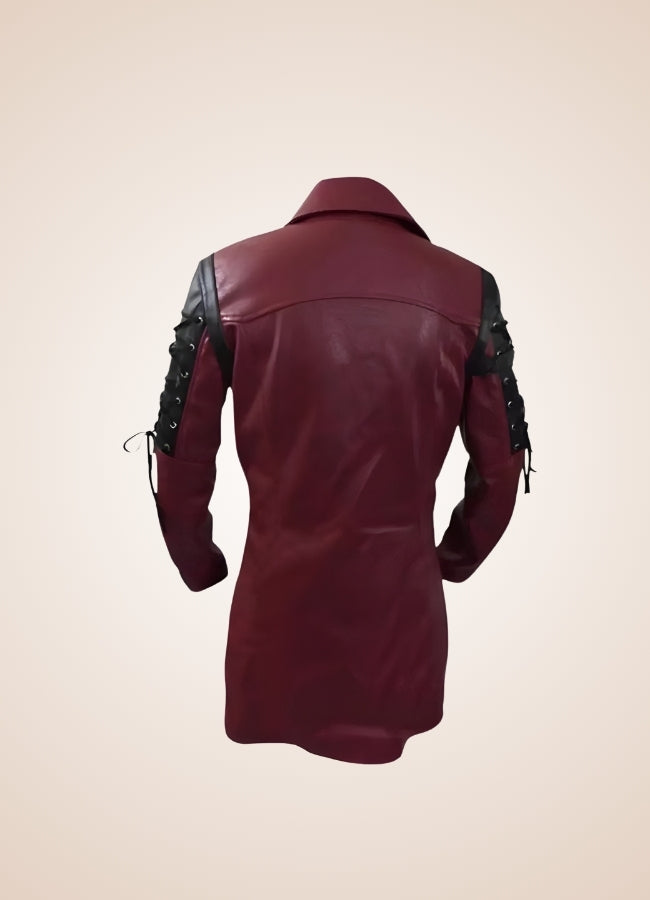Steampunk Gothic Leather Jacket Red / 4XL steampunk-gothic-leather-jacket-red