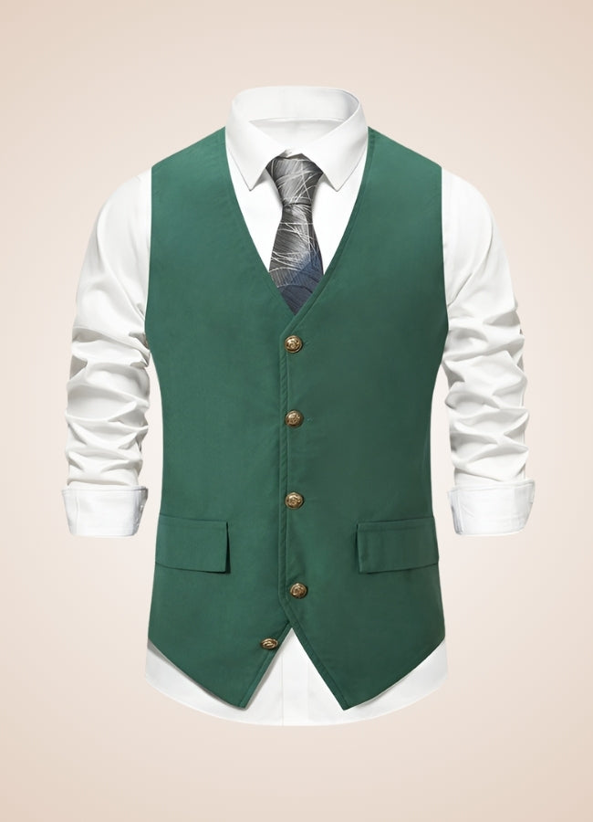 Steampunk Green Suit Vest Green / XL steampunk-green-suit-vest-green