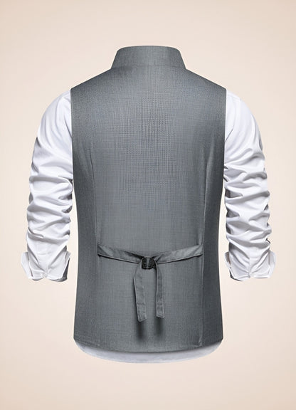 Steampunk Grey Suit Vest Gray / XL steampunk-grey-suit-vest-gray