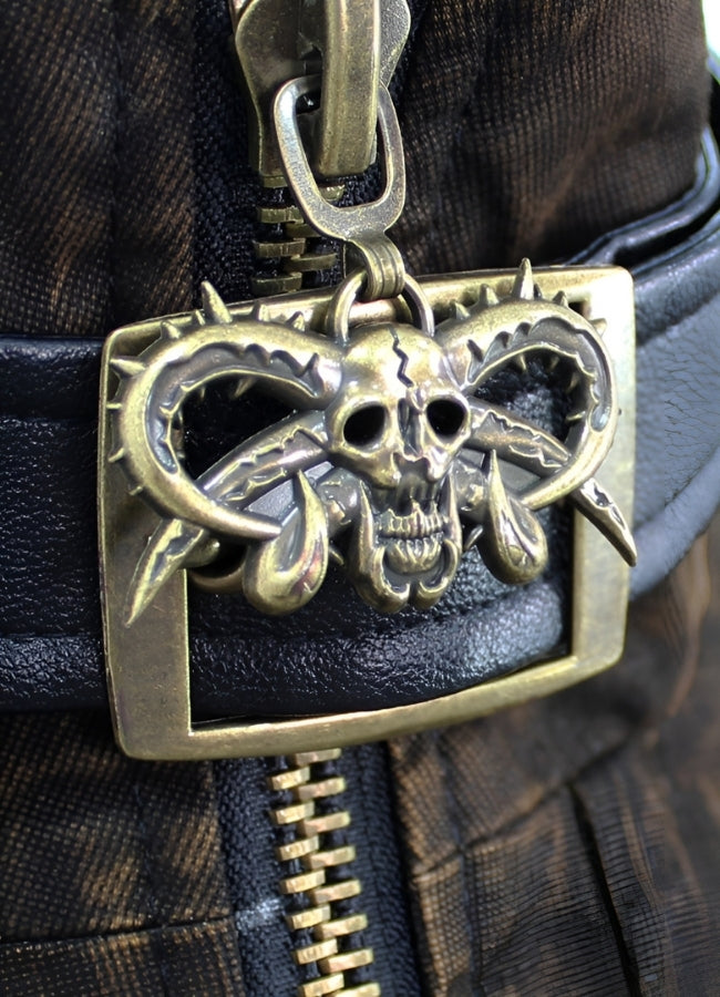 Steampunk High Neck Vest Brown / 3XL steampunk-high-neck-vest-brown