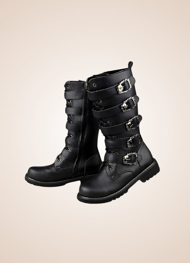 Steampunk Knee High Boots Black / 11.0 steampunk-knee-high-boots-black