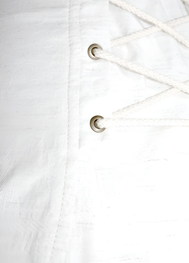 Steampunk Lace Up Top White / 2XL steampunk-lace-up-top-white