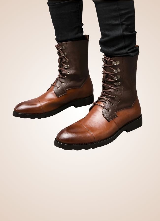 Steampunk Leather Boots Brown / 13.0 steampunk-leather-boots-brown