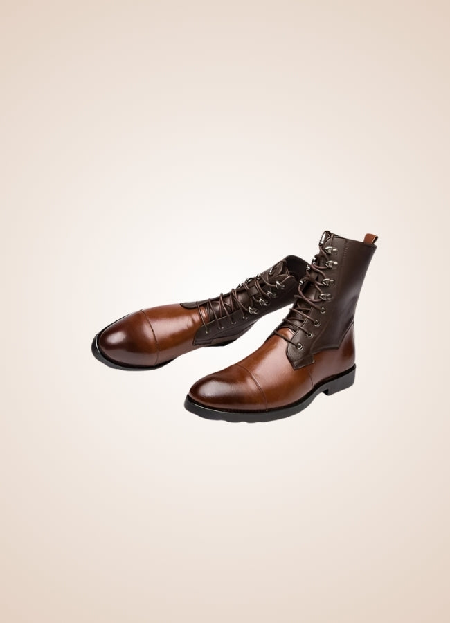 Steampunk Leather Boots Brown / 13.0 steampunk-leather-boots-brown