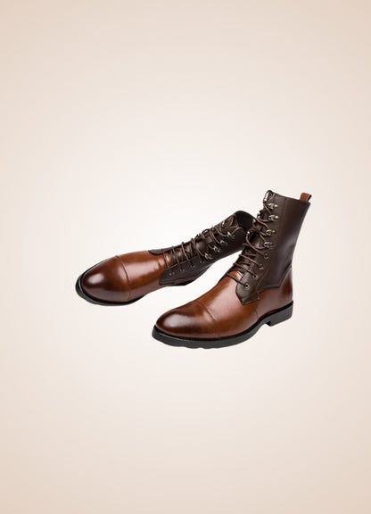 Steampunk Leather Boots Brown / 13.0 steampunk-leather-boots-brown