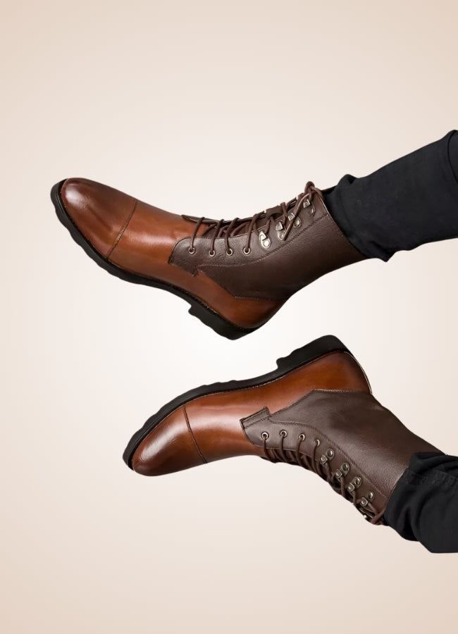 Steampunk Leather Boots Brown / 13.0 steampunk-leather-boots-brown