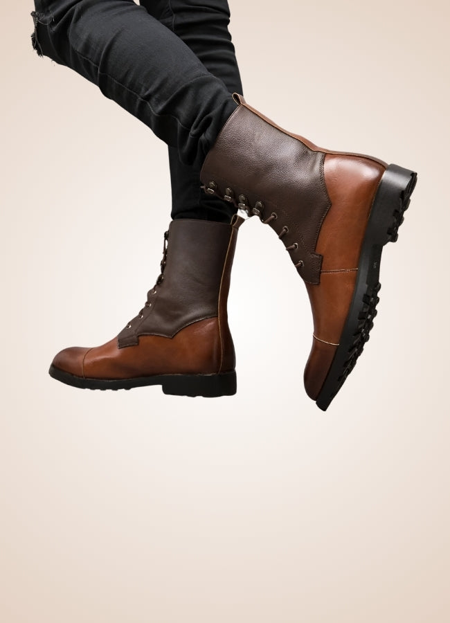 Steampunk Leather Boots Brown / 13.0 steampunk-leather-boots-brown