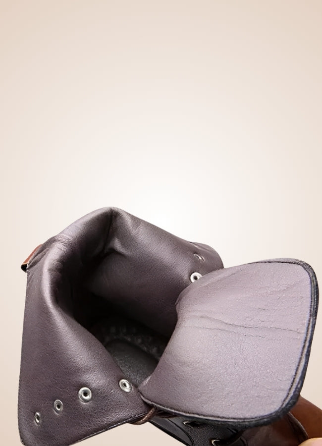 Steampunk Leather Boots Brown / 13.0 steampunk-leather-boots-brown