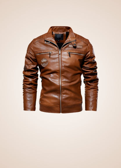 Steampunk Leather Winter Jacket Ochre / 6XL steampunk-leather-winter-jacket-ochre