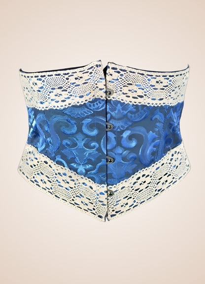 Steampunk Lolita Corset Blue / 2XS steampunk-lolita-corset-blue