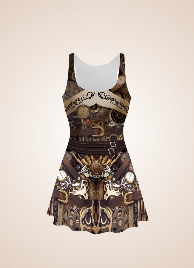 Steampunk Mechanic Dress Brown / L steampunk-mechanic-dress-brown