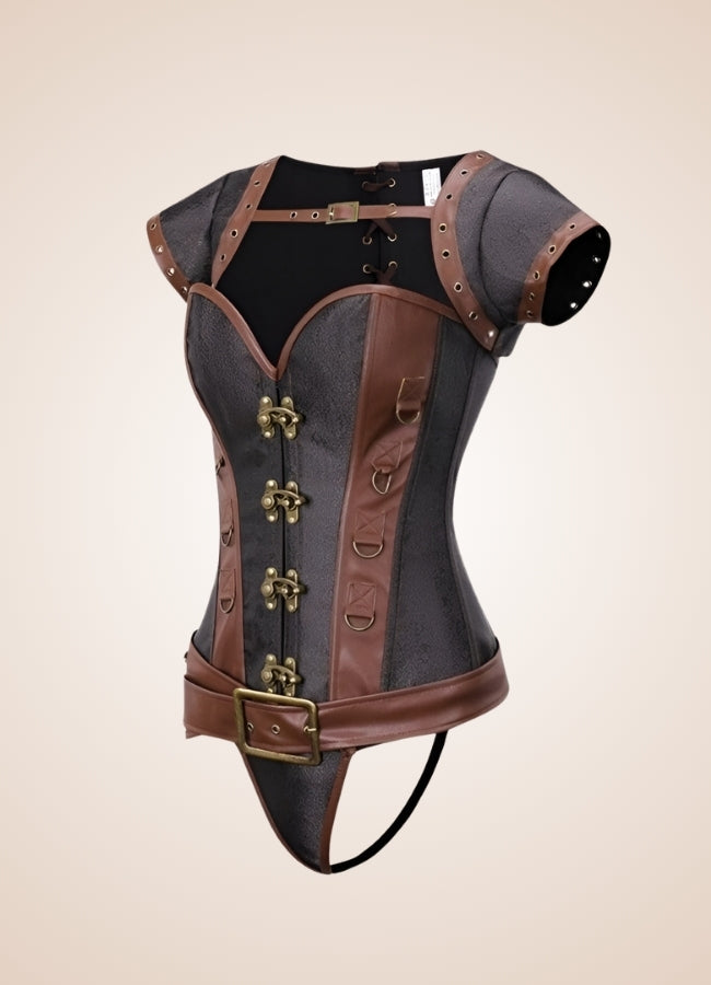 Steampunk Medieval Corset Brown / 4XL steampunk-medieval-corset-brown