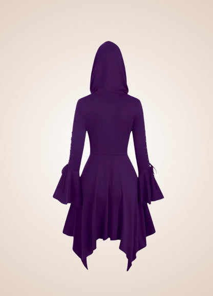 Steampunk Medieval Hooded Dress Purple / XL steampunk-medieval-hooded-dress-purple