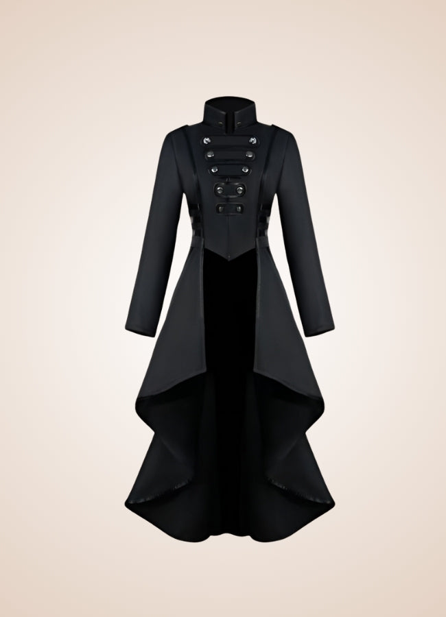 Steampunk Medieval Redingote Dress Black / 2XL steampunk-medieval-redingote-dress-black