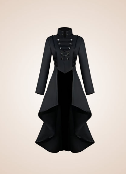 Steampunk Medieval Redingote Dress Black / 2XL steampunk-medieval-redingote-dress-black