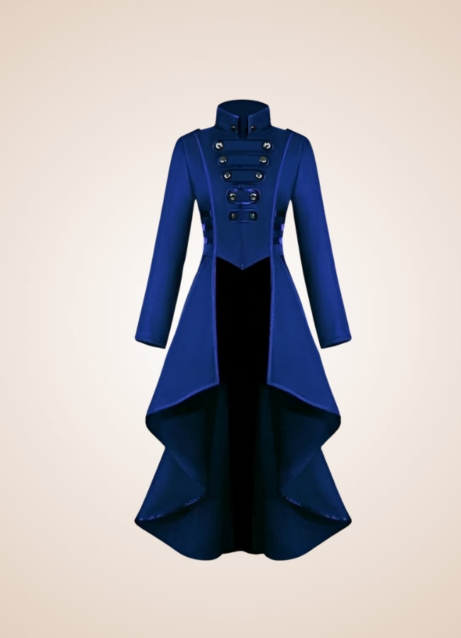 Steampunk Medieval Redingote Dress Blue / 2XL steampunk-medieval-redingote-dress-blue