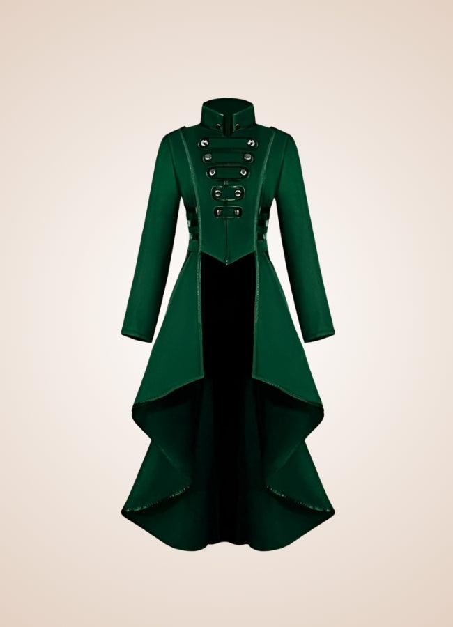 Steampunk Medieval Redingote Dress Green / 2XL steampunk-medieval-redingote-dress-green