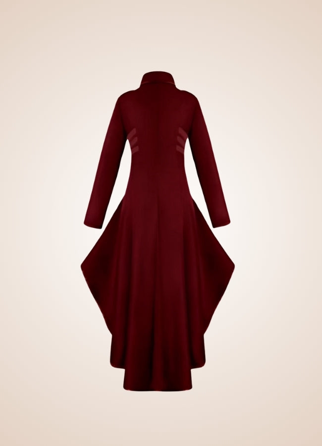 Steampunk Medieval Redingote Dress Red / 2XL steampunk-medieval-redingote-dress-red