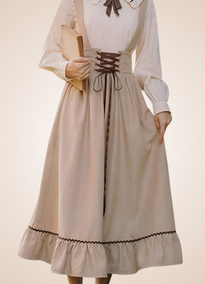 Steampunk Medieval Skirt Apricot / L steampunk-medieval-skirt-apricot