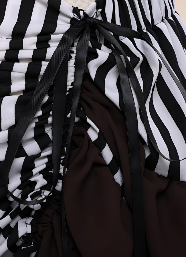 Steampunk Medieval Stripped Skirt Black / XL steampunk-medieval-stripped-skirt-black