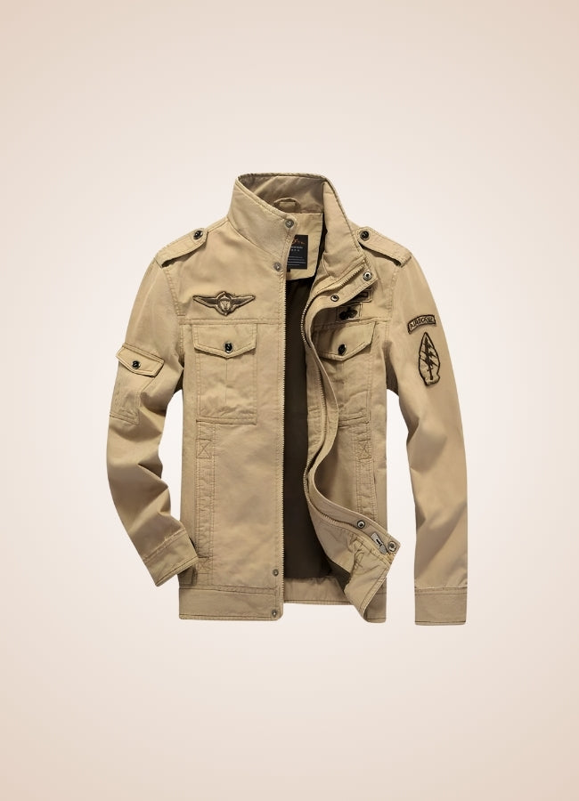 Steampunk Military Bomber Jacket Khaki / 5XL steampunk-military-bomber-jacket-khaki